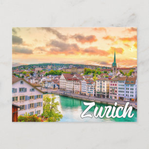 Carte Postale Zurich, Suisse