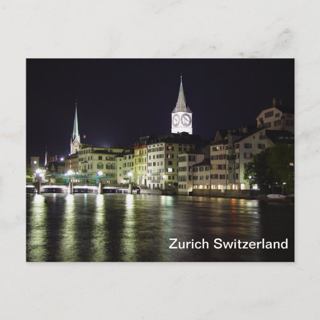 Carte postale Zurich Suisse Limmat River (Devant)