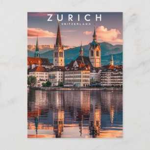 Carte Postale Zurich Suisse Travel