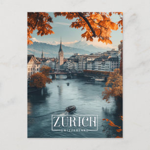Carte Postale Zurich, Suisse : Un Vintage voyage