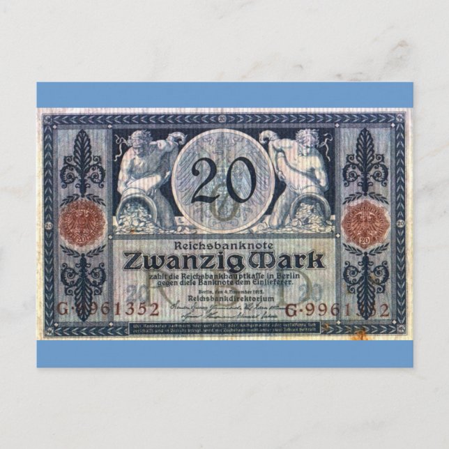 Carte Postale Zwanzig Mark (Devant)