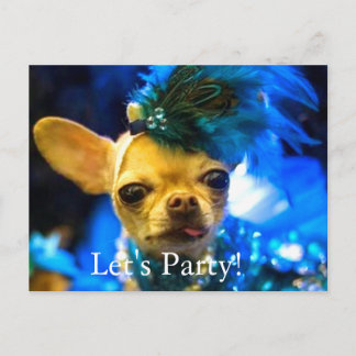 CARTE POSTCARD DE LA FÊTE - LAISSEZ PARTY CHIHUAHU