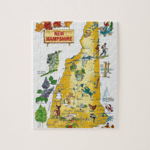 Carte Postcard New Hampshire Jigsaw Puzzle