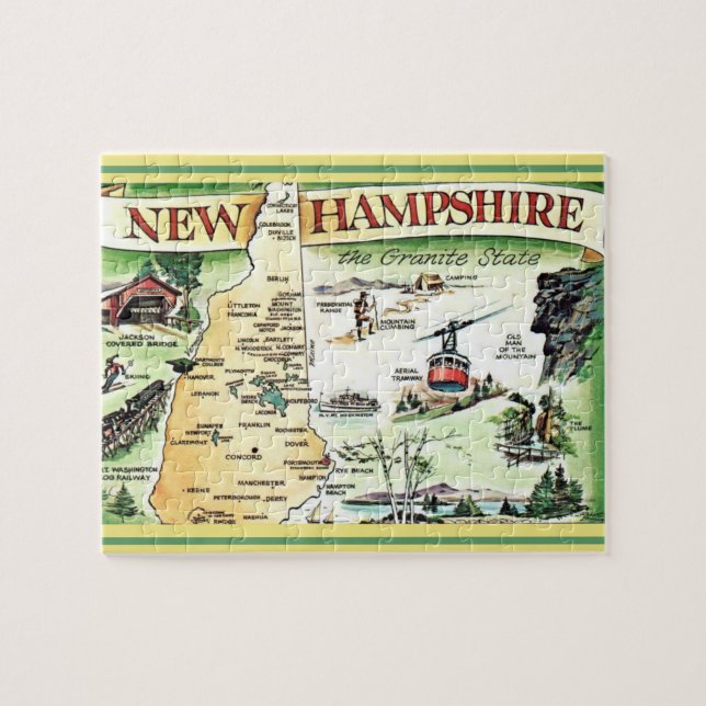 Carte Postcard New Hampshire Jigsaw Puzzle (Horizontal)