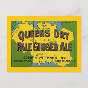 CARTE POSTCARD Queens Dry Pale Ginger Ale Ozone Pa
