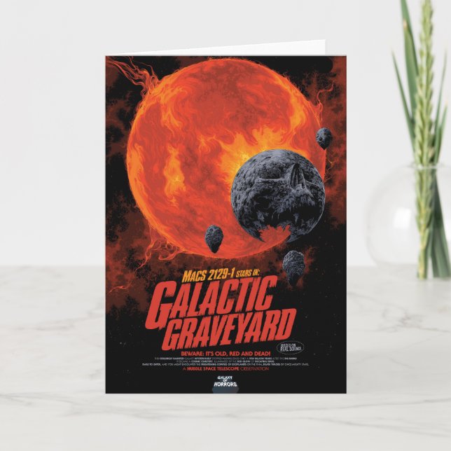 Carte Poster de cimetière galactique, Macs 2129-1. (Devant)