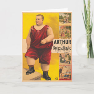 Carte Poster De Cirque vintage D'Arthur Le Colossal Enfa