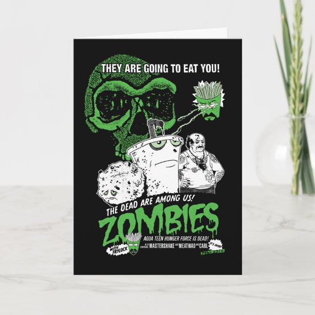 Carte Poster de la Force de Faim Ado Aqua Zombies (Devant)