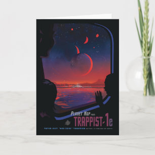 Carte Poster de l'espace rétro - Les spectateurs observe