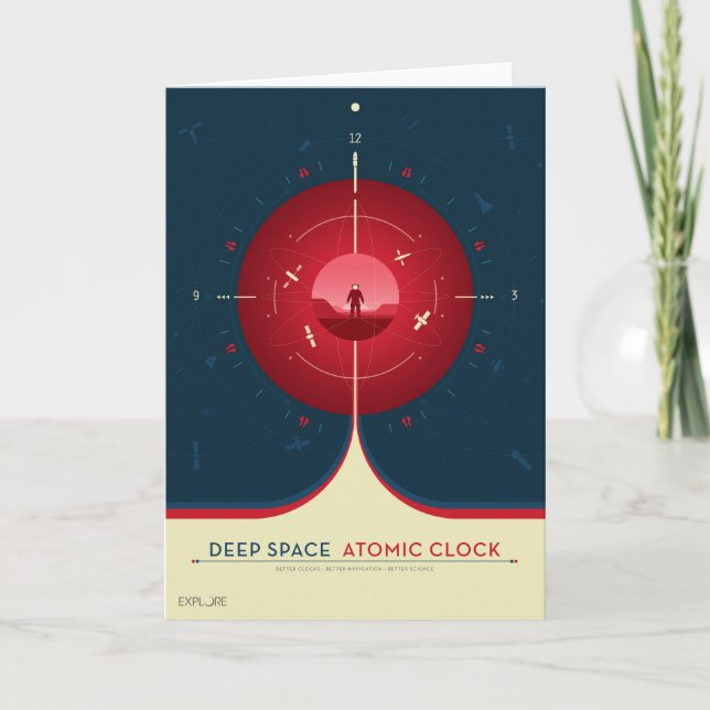Carte Poster de l'horloge atomique Deep Space, version r (Devant)