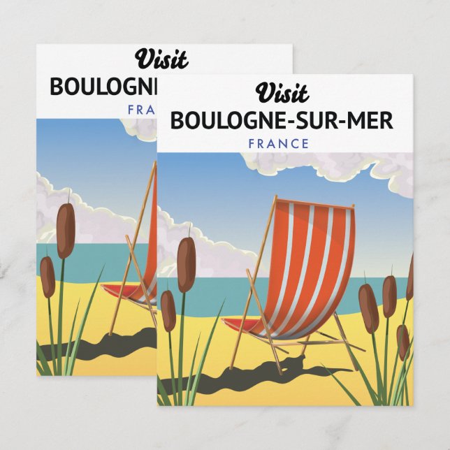 Carte Poster de voyage de Boulogne-sur-Mer (Devant / Derrière)