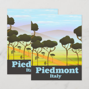 Carte Poster de voyage Piedmont Italie