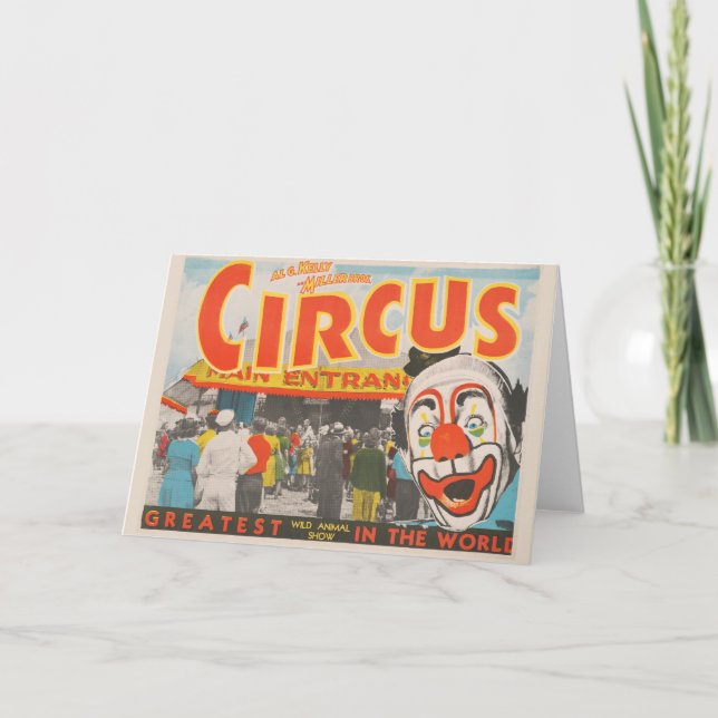 Carte Poster Du Cirque Des Gens Entrant Dans Le Grand Ha (Devant)