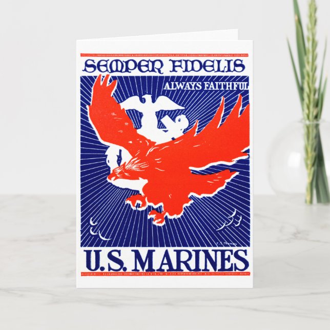 Carte Poster du Corps des Marines 2ème guerre mondiale (Devant)