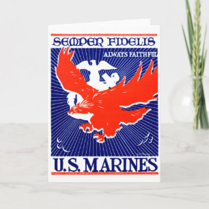 Carte Poster du Corps des Marines 2ème guerre mondiale