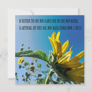 Carte Poster du verset de la Bible, les fleurs poussent