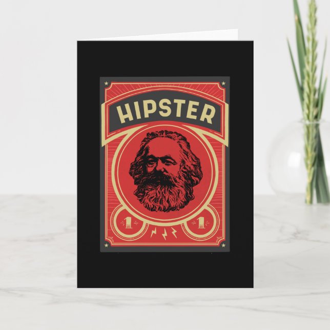 Carte Poster Hipster Marx Retro (Devant)