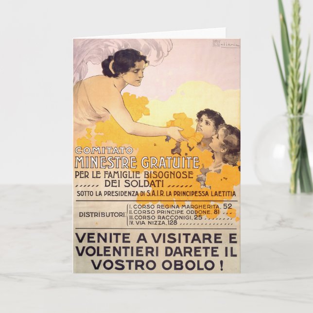 Carte Poster italien vintage 1917 (Devant)