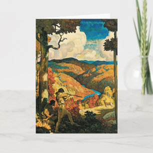 Carte Poster vintage NC Wyeth Travel, Dans Le Vieux Kent