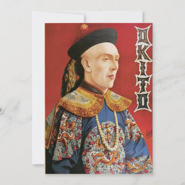 Carte Poster vintage Okito Magician (Devant)