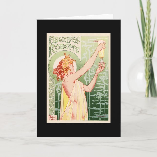 Carte Poster vintage rétro Absinthe robette (Devant)