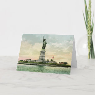 Carte Poster vintage "Statue de la Liberté". New York.