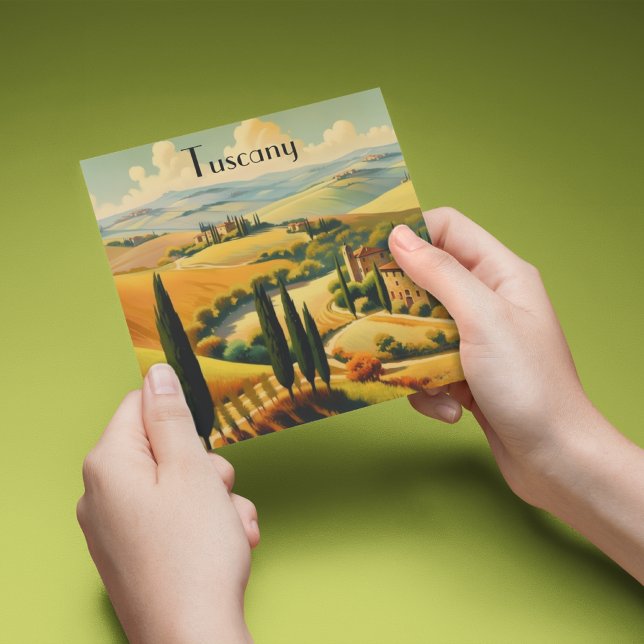 Carte Poster Vintage voyage Campagne toscane (Créateur téléchargé)
