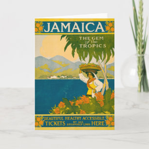 Carte Poster Vintage voyage Pour La Jamaïque