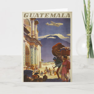 Carte Poster Vintage voyage Pour Le Guatemala