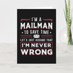 Carte Postman Post Mail Mailman Day Livraison Idée cadea