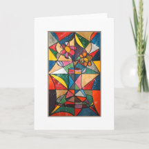 Pot à fleurs en verre tendu Oeuvre acrylique