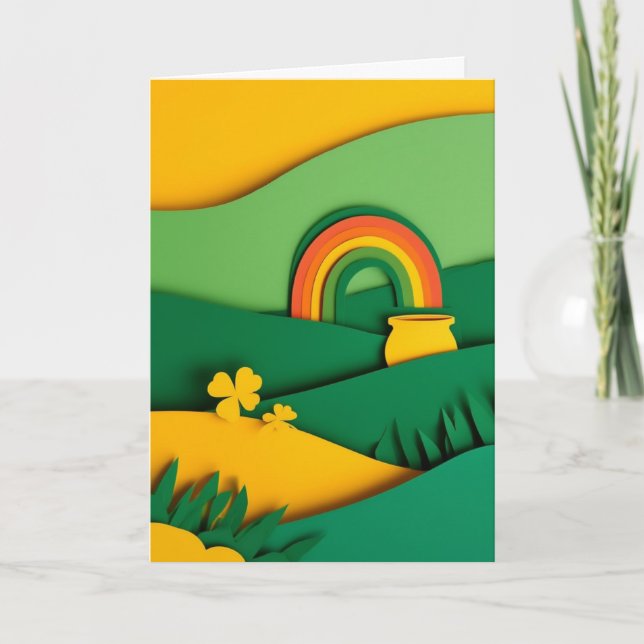 Carte Pot de chance en or arc-en-ciel (Devant)