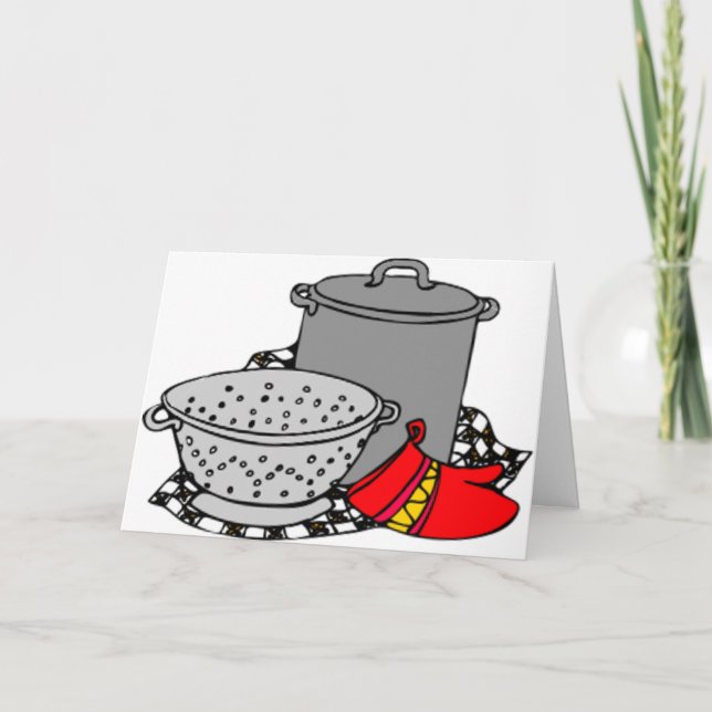 Carte Pot de cuisine & Strainer (Devant)