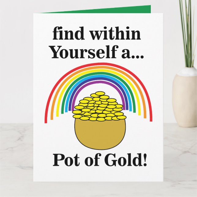 Carte Pot D'or En Vous-Même Saint Patrick's Day  (Devant)