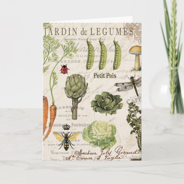 Carte potager français vintage moderne (Devant)