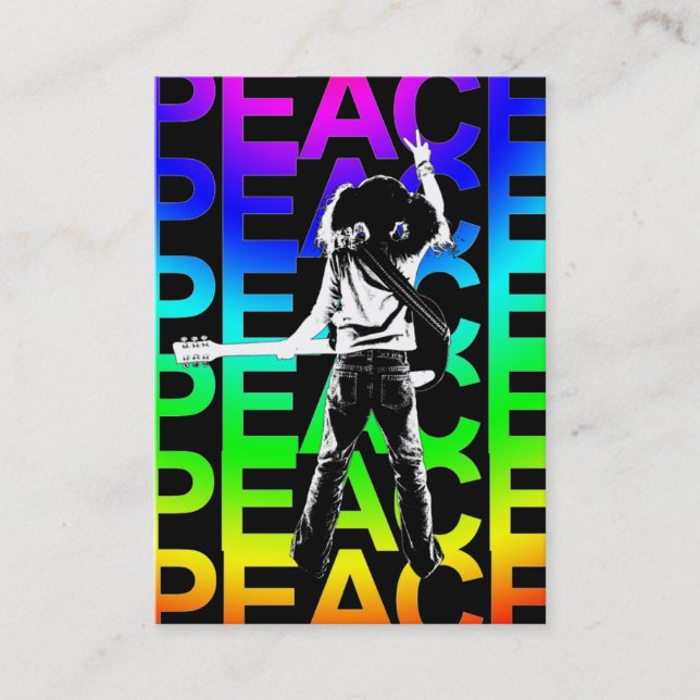 Carte potelée "de paix d'arc-en-ciel" (Devant)