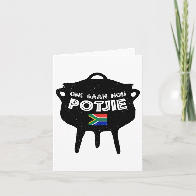 Carte Potjie Afrique du Sud Potjiekos Stew Braai (Devant)