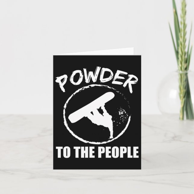 Carte Poudre De Snowboard Pour Les Gens Cadeau De Snowbo (Devant)