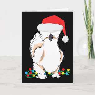Carte Poule soyeuse Silkie Graphique de Noël drôle 