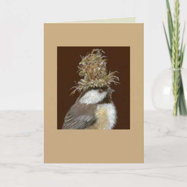 Carte Poulet avec casquette de nidification (Devant)