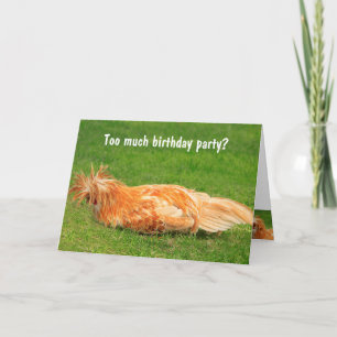 Carte Poulet Avec Un Anniversaire De Passage