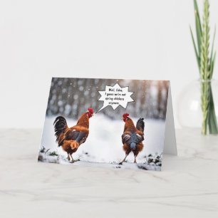 Carte Poulet Dans La Neige Humour Anniversaire