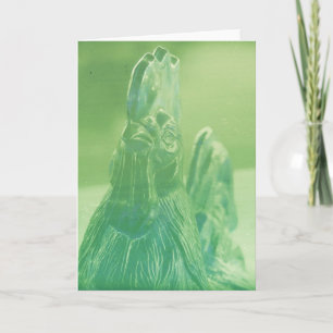 Carte Poulet dans les tons verts Toutes les occasions