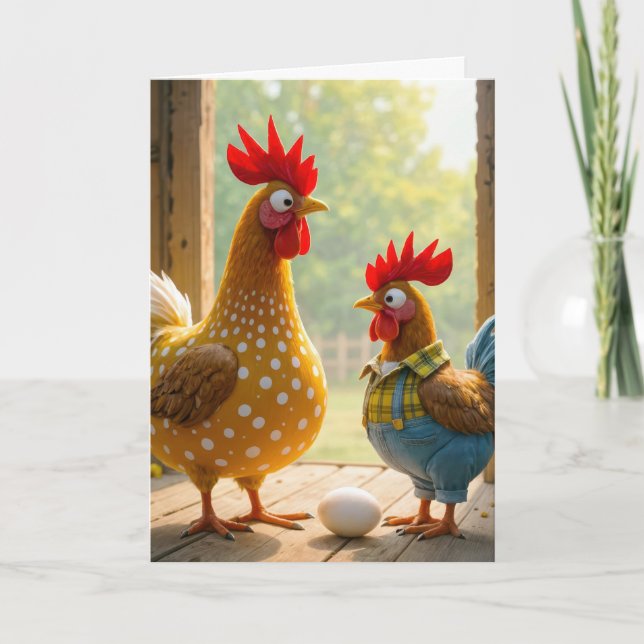 Carte Poulet De Ferme Pour Maman (Devant)