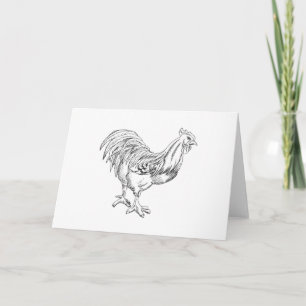 Carte Poulet en stylo et encre