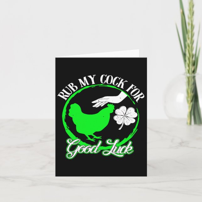 Carte Poulet Frotter Mon Pour Bon Jour de la Saint Patri (Devant)