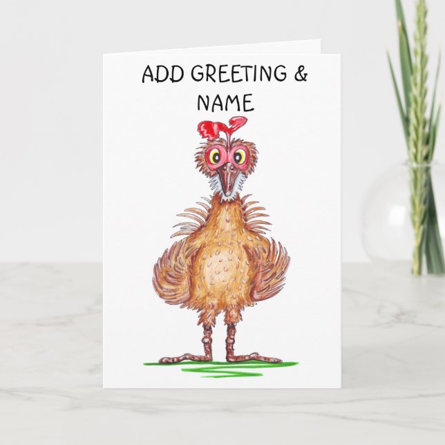 Carte Poulet Heureux (Devant)