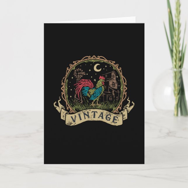Carte Poulet vintage (Devant)