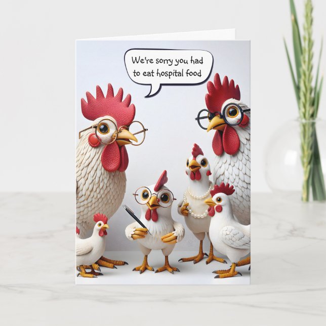 Carte Poulets De Bureau Pour Se Bien Bientôt (Devant)