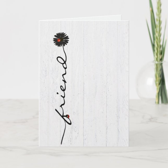Carte Poumons de la dame sur la marguerite noire (Devant)